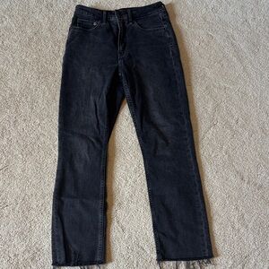Vintage High Waist Slim Black Denim Jeans